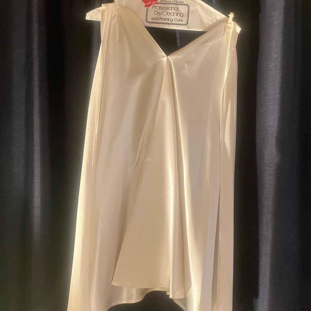 Elegant Cream Satin Slip Dress